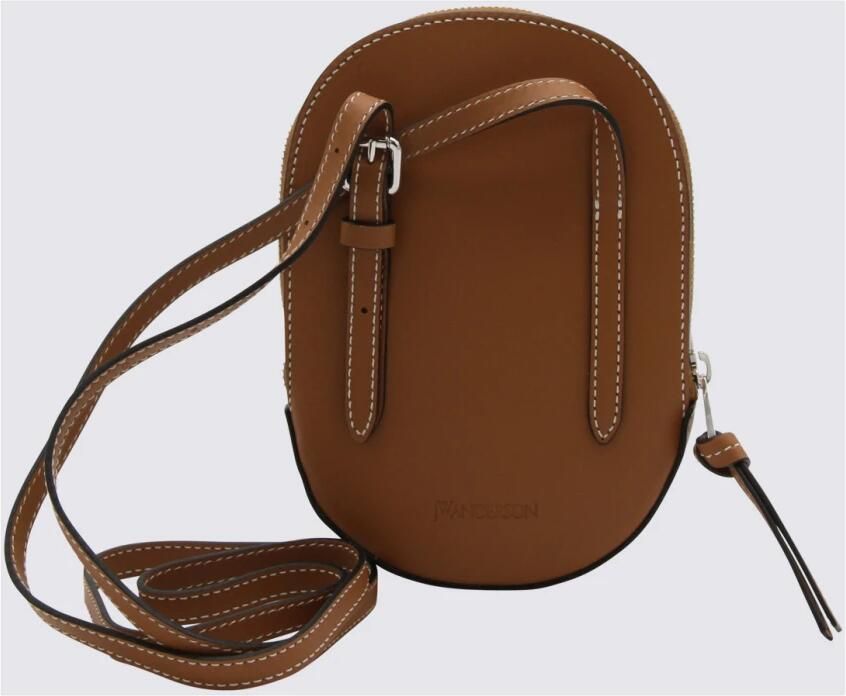 J.W.Anderson Hobo bags Midi Cap Shoulder Bag With Leather Accents And Adj in bruin - Foto 2