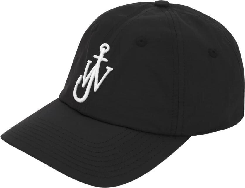 JW Anderson Zwarte Nylon Baseballpet met Verstelbare Band Black Unisex