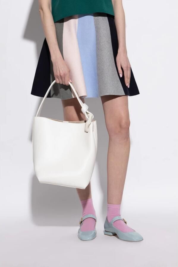 J.W.Anderson Shoppers & Totes 'The Jwa Corner Bucket' Shopping Bag in wit - Foto 5