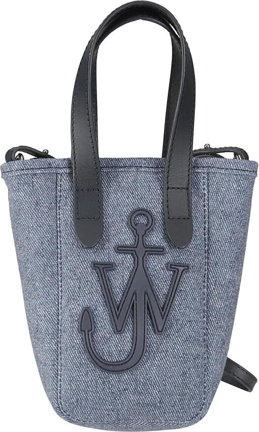 J.W.Anderson Bucket bags Mini Denim Bag With Stitched Logo in blauw