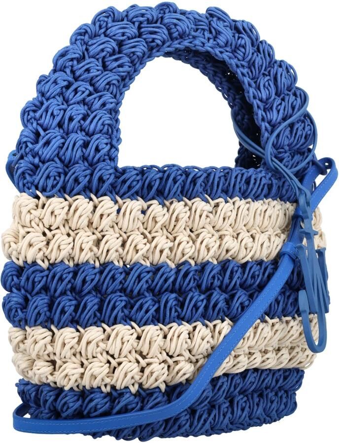 J.W.Anderson Totes & shoppers Popcorn Woven Basket Bag in blauw - Foto 4