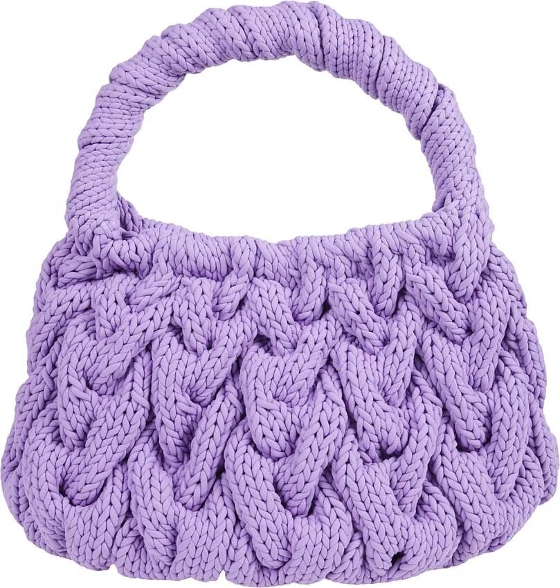 JW Anderson Stijlvolle Cable Knit Tas Purple Dames