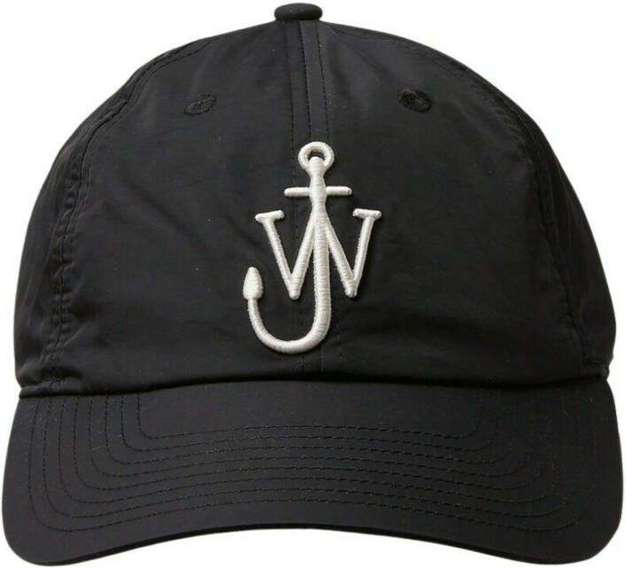 JW Anderson Logo Embroidered Baseball Cap Zwart Heren