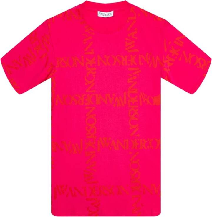 JW Anderson Logo T-shirt Roze Dames