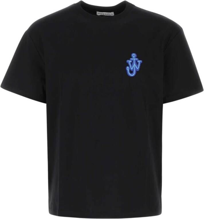 JW Anderson Moderne Zwart Katoenen T-Shirt Zwart Heren