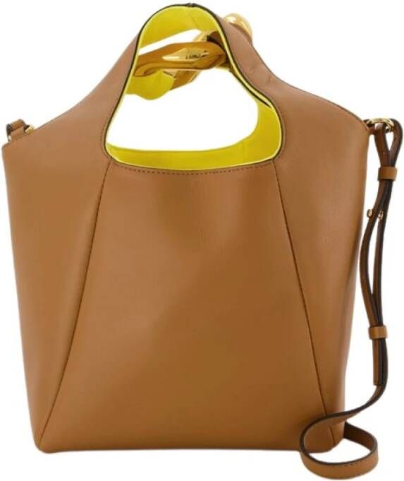 JW Anderson Chain Link Hobo Bag J.w. Anderson Pecan Yellow Leather Bruin Dames