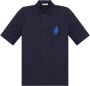 JW Anderson Oversize Navy Blue Logo Polo Blauw Heren - Thumbnail 1