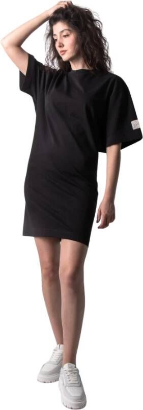 JW Anderson Open rug T-shirt jurk Zwart Dames