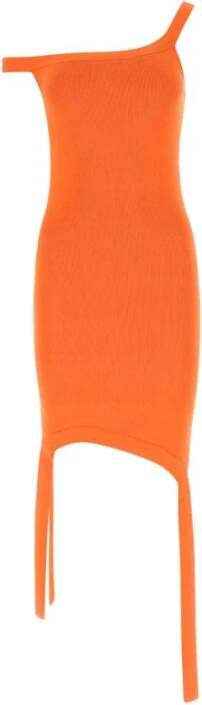 JW Anderson Oranje stretch polyester blend mini -jurk Oranje Dames