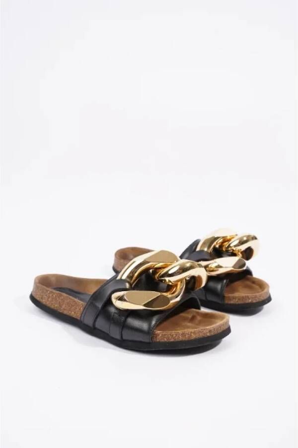 JW Anderson Pre-owned Leather sandals Zwart Dames