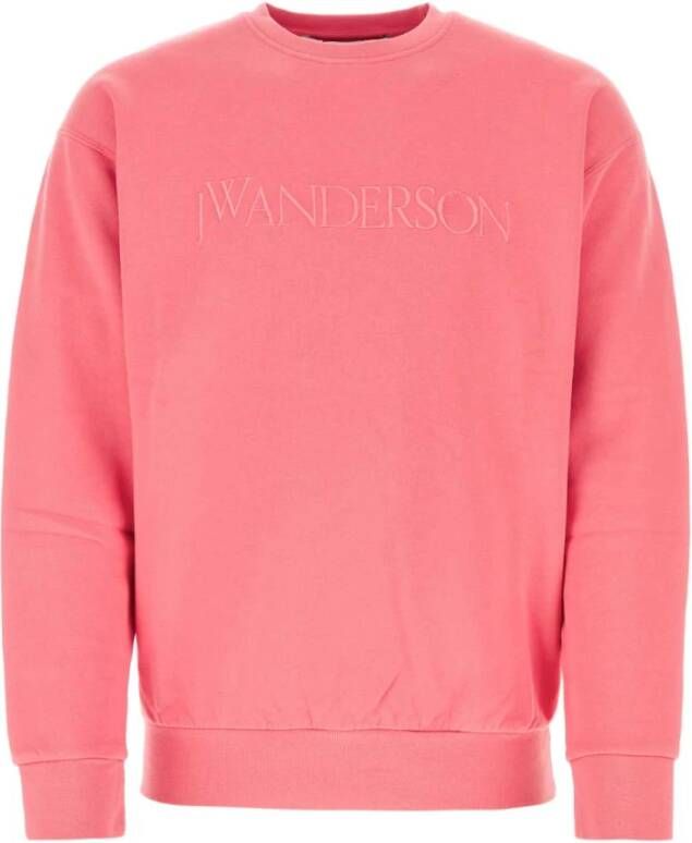 JW Anderson Roze Katoenen Sweatshirt Stijlvol en Comfortabel Roze Heren