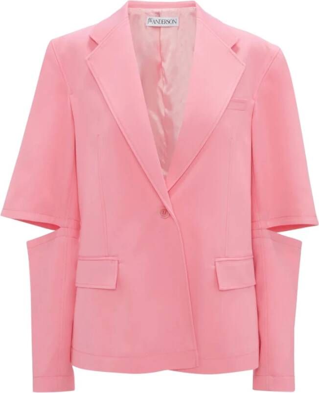 JW Anderson Roze polyester blend blazer Val op in stijl Roze Dames