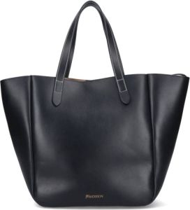 JW Anderson Small Chain Strap Tote Bag in Black Leather Zwart Dames