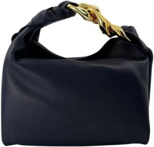 JW Anderson Small Chain Hobo Bag in Blue Leather Blauw Dames