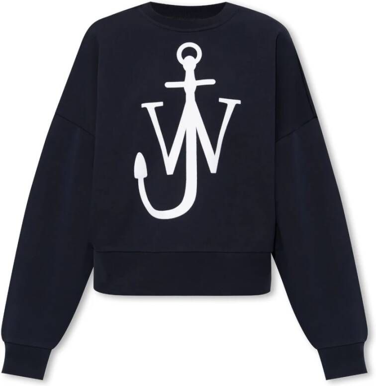 JW Anderson Sweatshirt met logo Blauw Dames