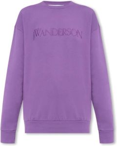 JW Anderson Sweatshirt met logo Paars Dames