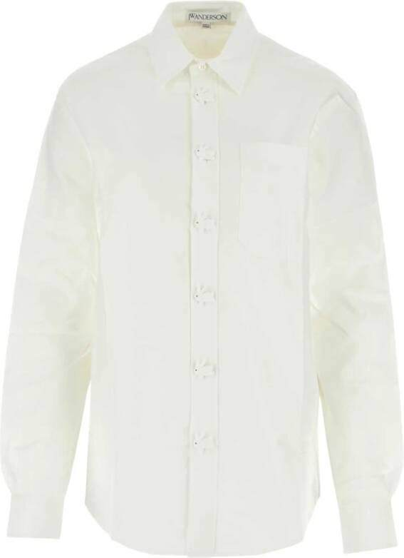 JW Anderson Tijdloze witte Oxford-overhemd White Dames