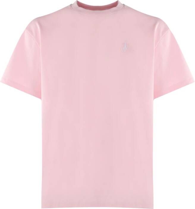 JW Anderson Upgrade je garderobe met een stijlvolle heren T-shirt Pink Heren