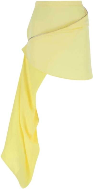 JW Anderson Upgrade je garderobe met pastelgele satijnen minirok Yellow Dames
