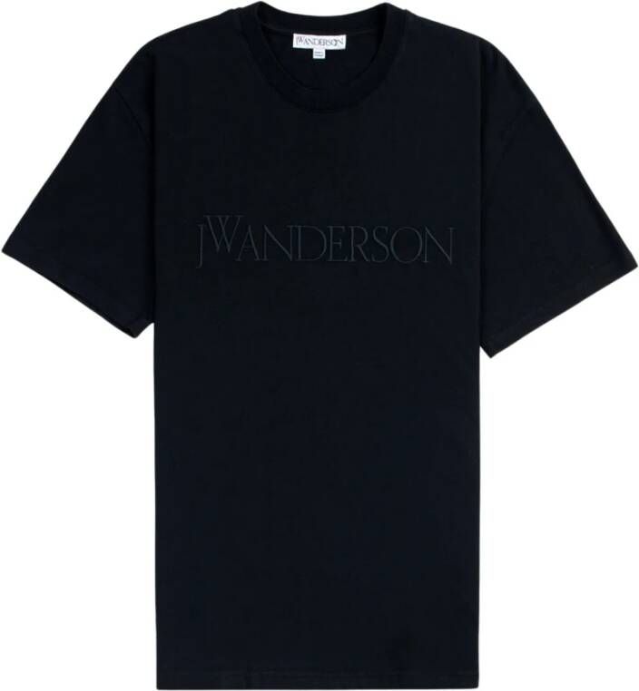 JW Anderson Zwart Logo T-Shirt Zwart Heren