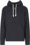 JW Anderson Zwarte katoenen hoodie met wit logo borduursel Zwart Heren - Thumbnail 1
