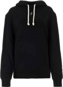JW Anderson Zwarte katoenen sweatshirt Klassieke stijl Zwart Dames