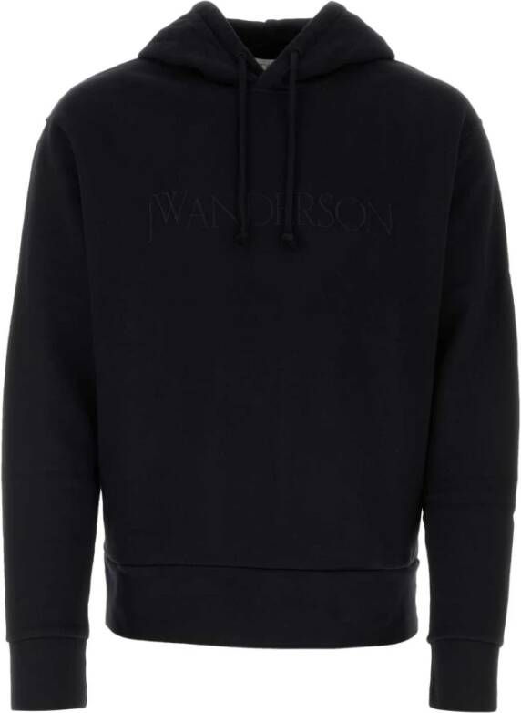 JW Anderson Zwarte katoenen sweatshirt Klassieke stijl Zwart Heren