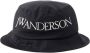 JW Anderson Zwarte Hoed met Geborduurd Logo voor Mannen Zwart Heren - Thumbnail 1