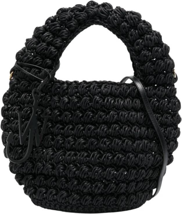JW Anderson Zwarte Schoudertas Aw23 Stijlvol en Ruim Zwart Dames