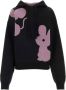 JW Anderson Zwarte stretch polyester blend sweatshirt Zwart Dames - Thumbnail 1