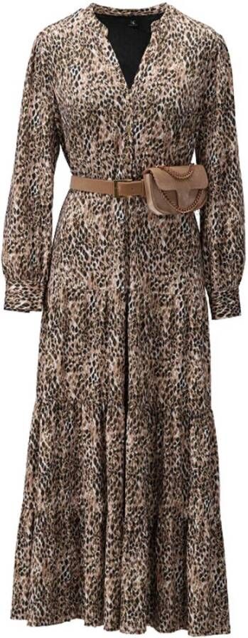 K-Design Stijlvolle Jurk Brown Dames