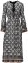 K-Design Knielange jurk met gedraaide riem Black Dames - Thumbnail 2