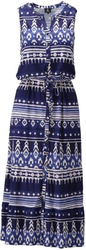 K-Design Stijlvolle Midi Dagjurk Blauw Dames