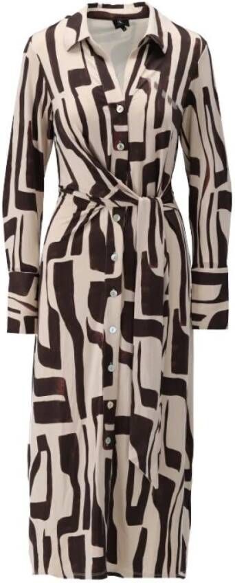 K-Design X342 P663 Jurk Bruin Dames