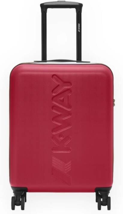 K-way Trendy Maxi Logo Handbagagekoffer voor Heren Rood Heren