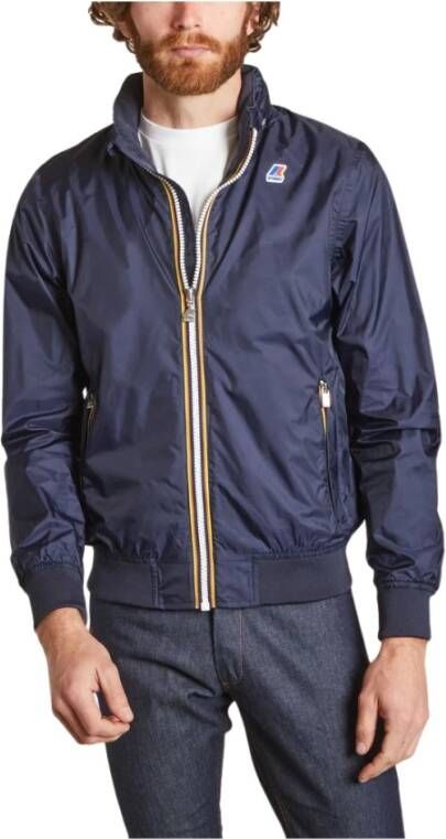 K-way Amaury Nylon Jersey Short Jacket Blauw Heren