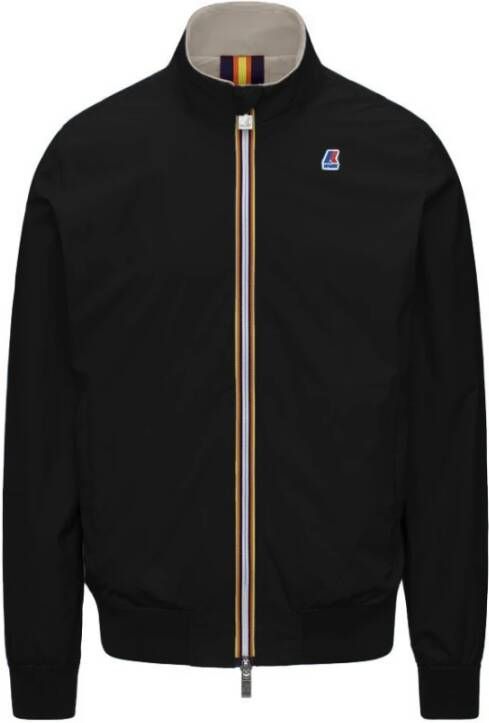 K-way Stijlvolle Waterdichte Sportjas met Contrastdetails Black Heren