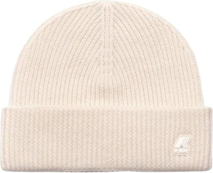 K-way Wollen Vest met Omgeslagen chetten Beige