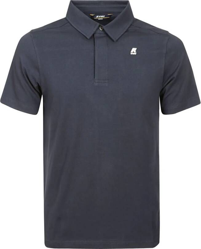 K-way Blauw Katoenen Polo Shirt voor Heren Blauw Heren