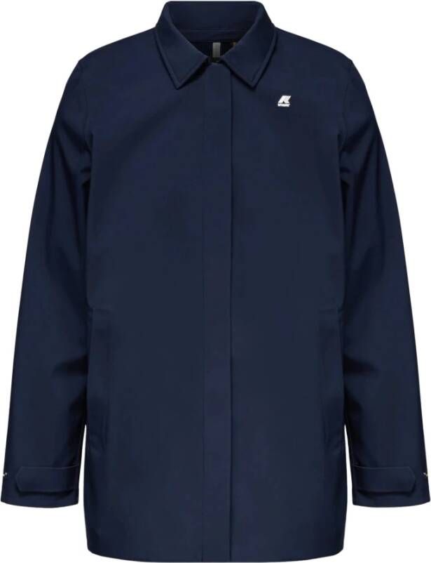 K-way Benny Bonded Jas Lichtgewicht en Stijlvol Blauw Heren