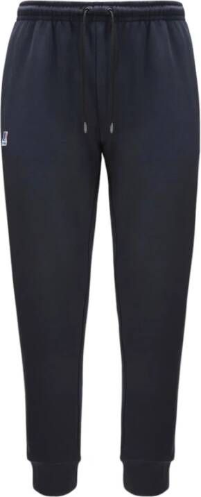 K-way Blauwe Joggingbroek met Drukknoop Zakken Blauw Heren