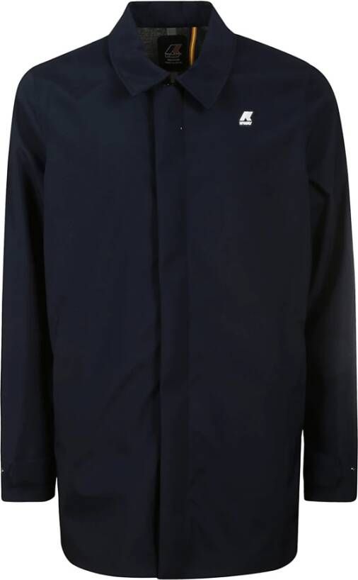 K-way Blauwe Ss23 Herenjas Blauw Heren