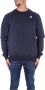K-way Blauwe Katoenen Sweatshirt met Logo Blue Heren - Thumbnail 4