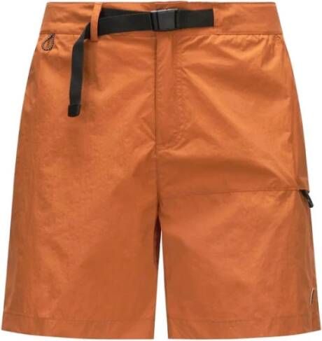 K-way Stijlvolle Nylon Polo Shorts voor Heren Orange Heren