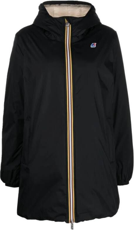 K-way Coats Zwart Dames