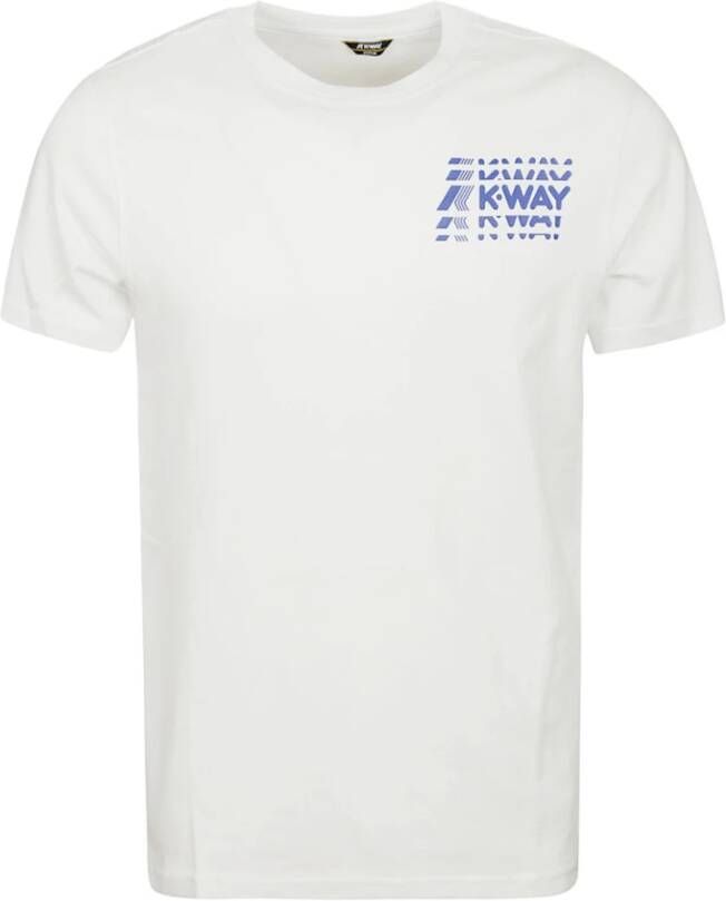 K-way Comfortabel en stijlvol heren T-shirt met logo Wit Heren