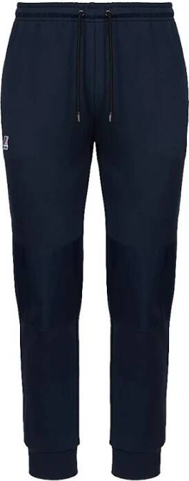 K-way Comfortabele Blauwe Sweatpants met Elastische Tailleband Blauw Heren