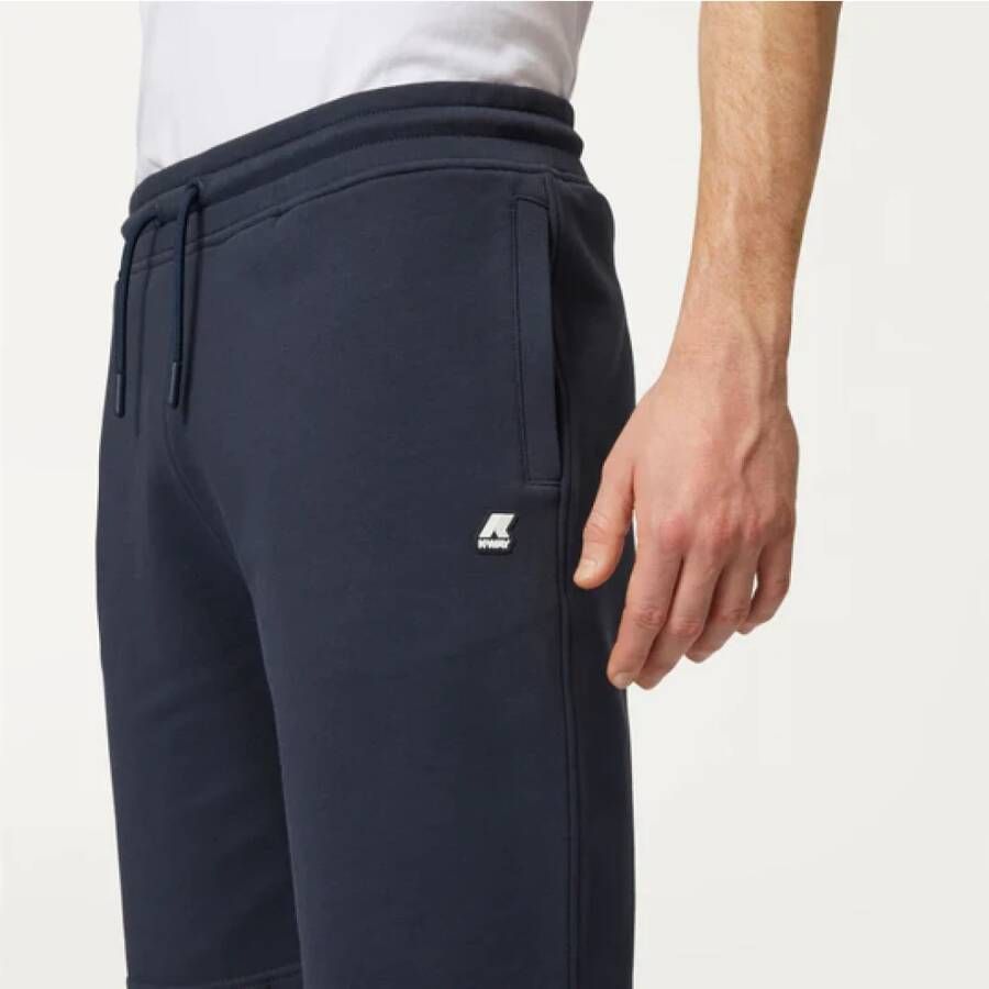 K-way Comfortabele Katoenen Shorts Blauw Heren