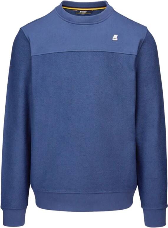 K-way Comfortabele Katoenen Sweatshirt voor Heren Blauw Heren