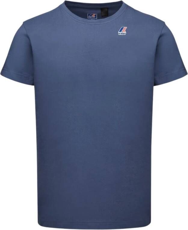 K-way De Echte Edouard Unisex T-Shirt Blauw Unisex